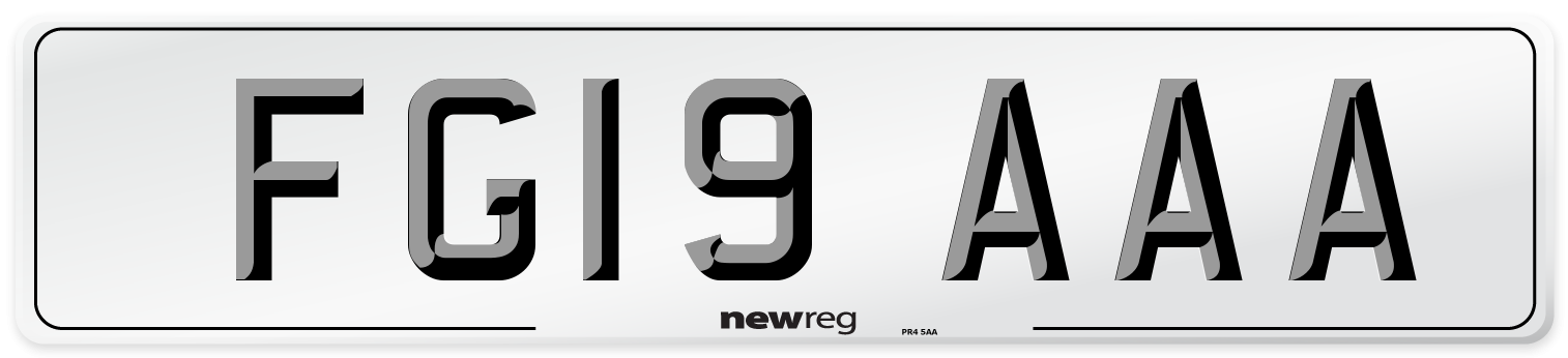 FG19 AAA Number Plate from New Reg